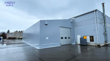 Finest-Hall Factory OÜ toodetud ja paigaldatud varikatus mõõtudega 10x24m, kõrgusega 6,5 meetrit Norcar-BSB Eesti AS-le.
