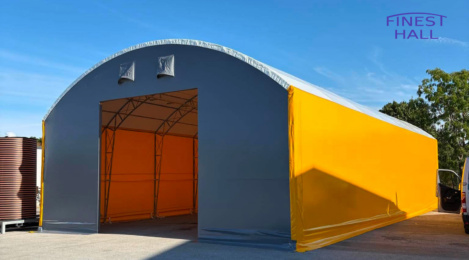 Finest-Hall Factory OÜ toodetud ja paigaldatud PVC hall mõõtudega 10x21m, kõrgusega 4 meetrit Eesti Kalatootjate Keskühistu-le.